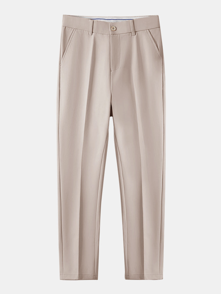 Contrast Trim Twisted Jacquard Knit Polo & Slim Fit Tapered Trousers